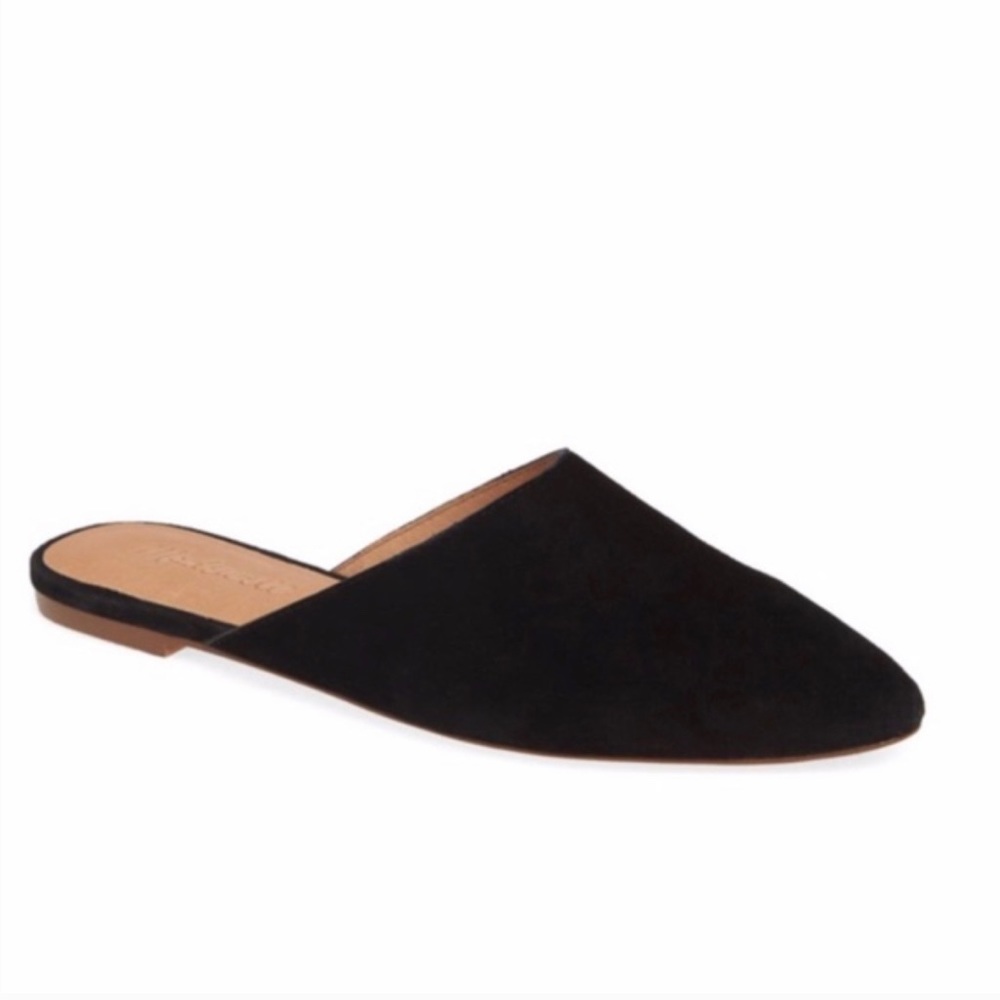 Madewell Remi Black Suede Mule Slides 10